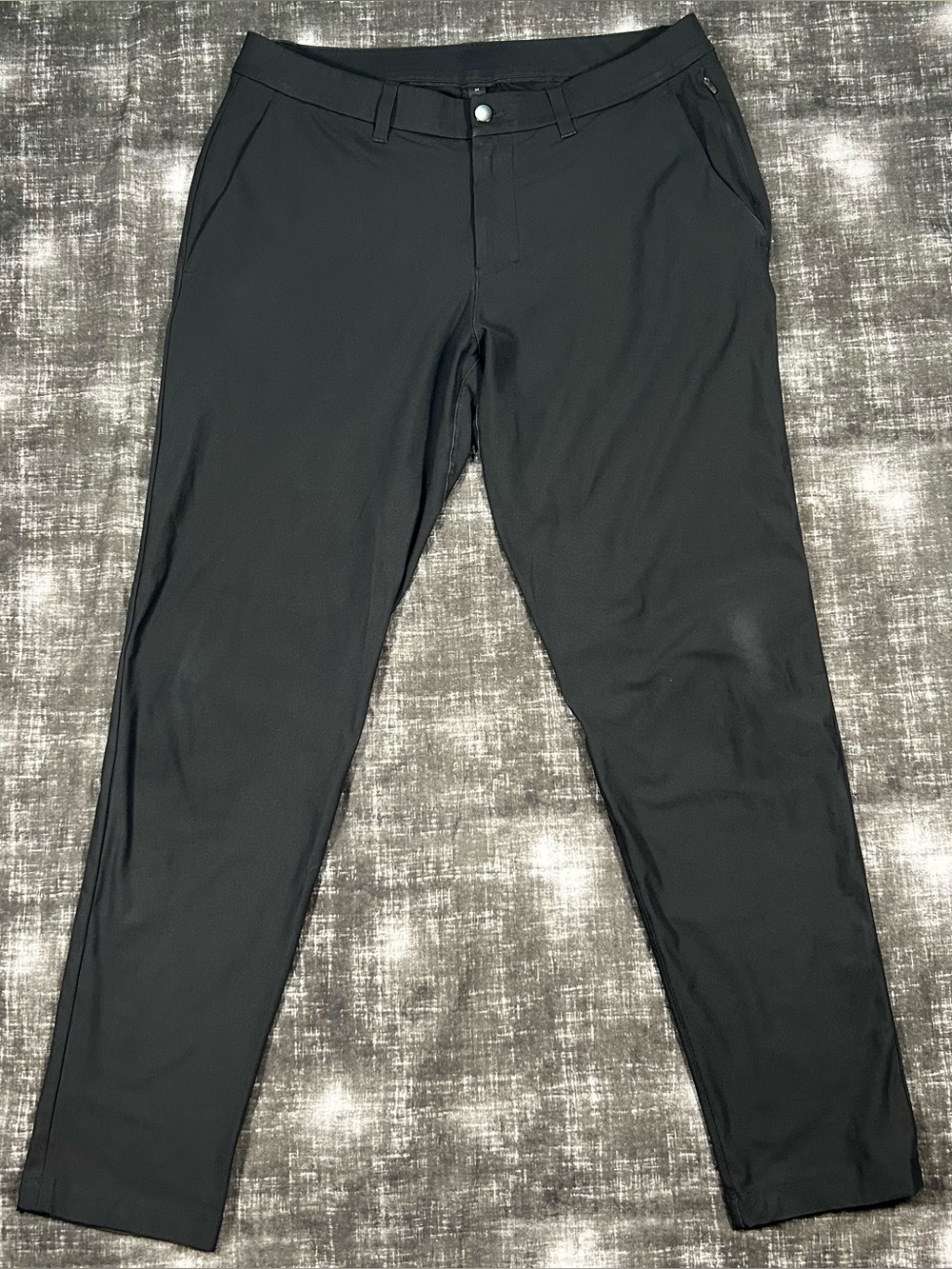 Lululemon ABC Pants Mens 34x31 Black Classic Casual 5 Pocket Warpstreme Chino